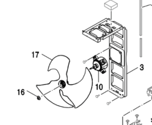016C. Attach nut to fan blades on outdoor unit at Bosch Compress and NI PHR-N