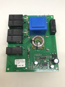 PCB soft-start capacitors on underside 0605-0744